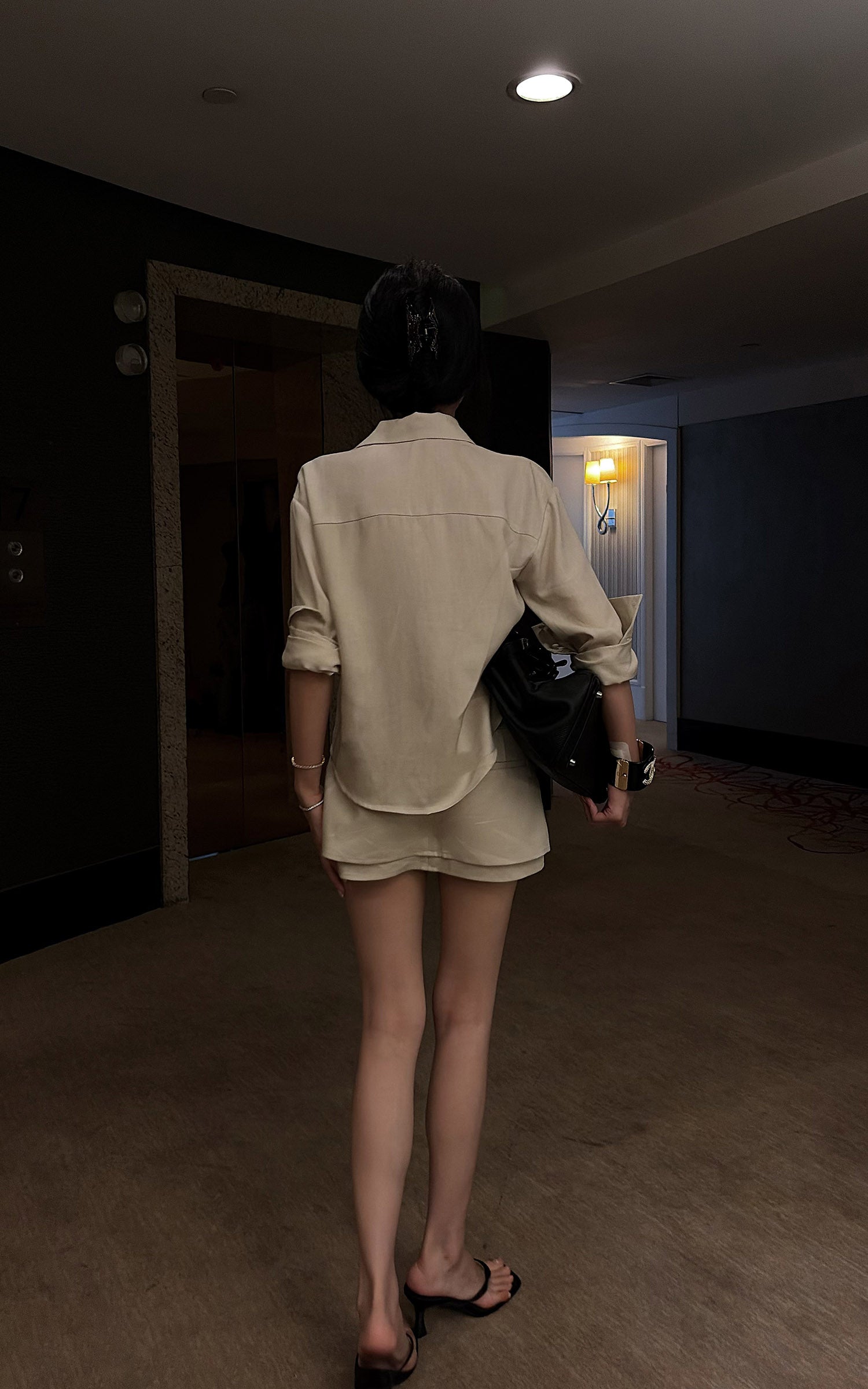 Hydrae Tailored Wrap Skort Mini Skirt