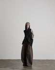 DOINDULGE Avant-Garde Asymmetric Draped Longline Vest