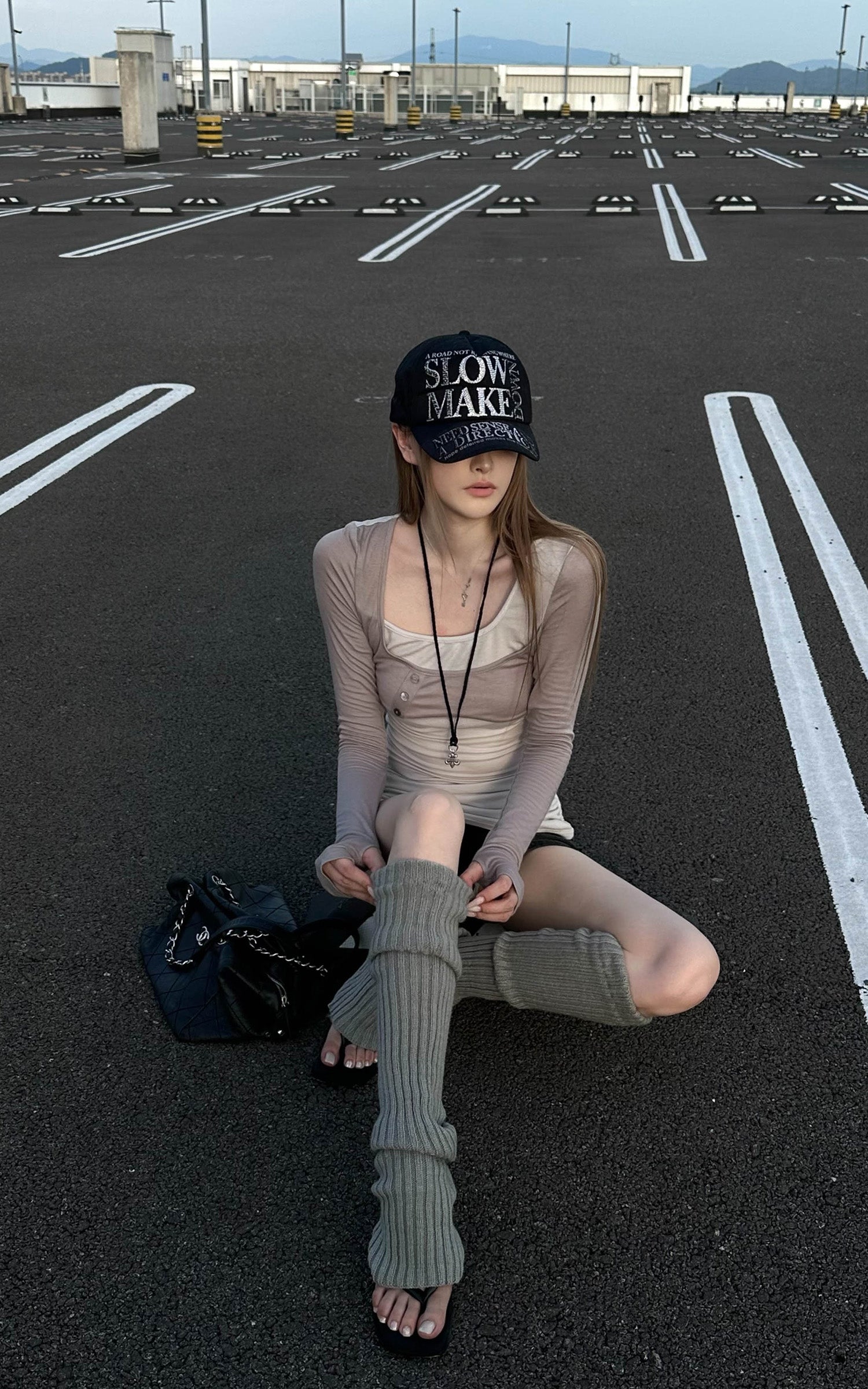 Rase le sol Layered Panel Fitted Long Sleeve T-Shirt