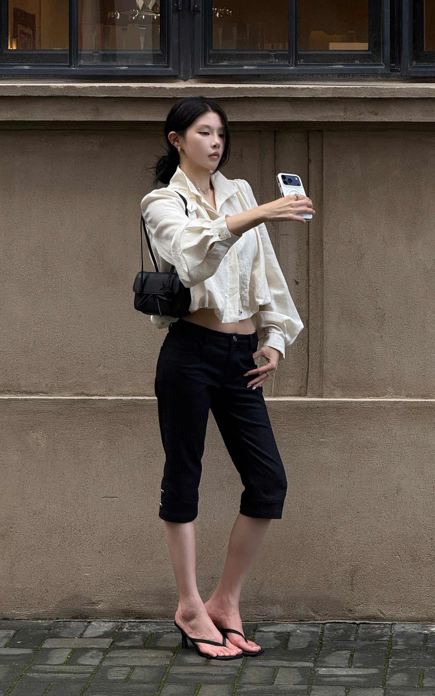 Hydrae Tailored Knee Length Wide Leg Pants