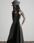 DOINDULGE Deconstructed Paneled Maxi Dress