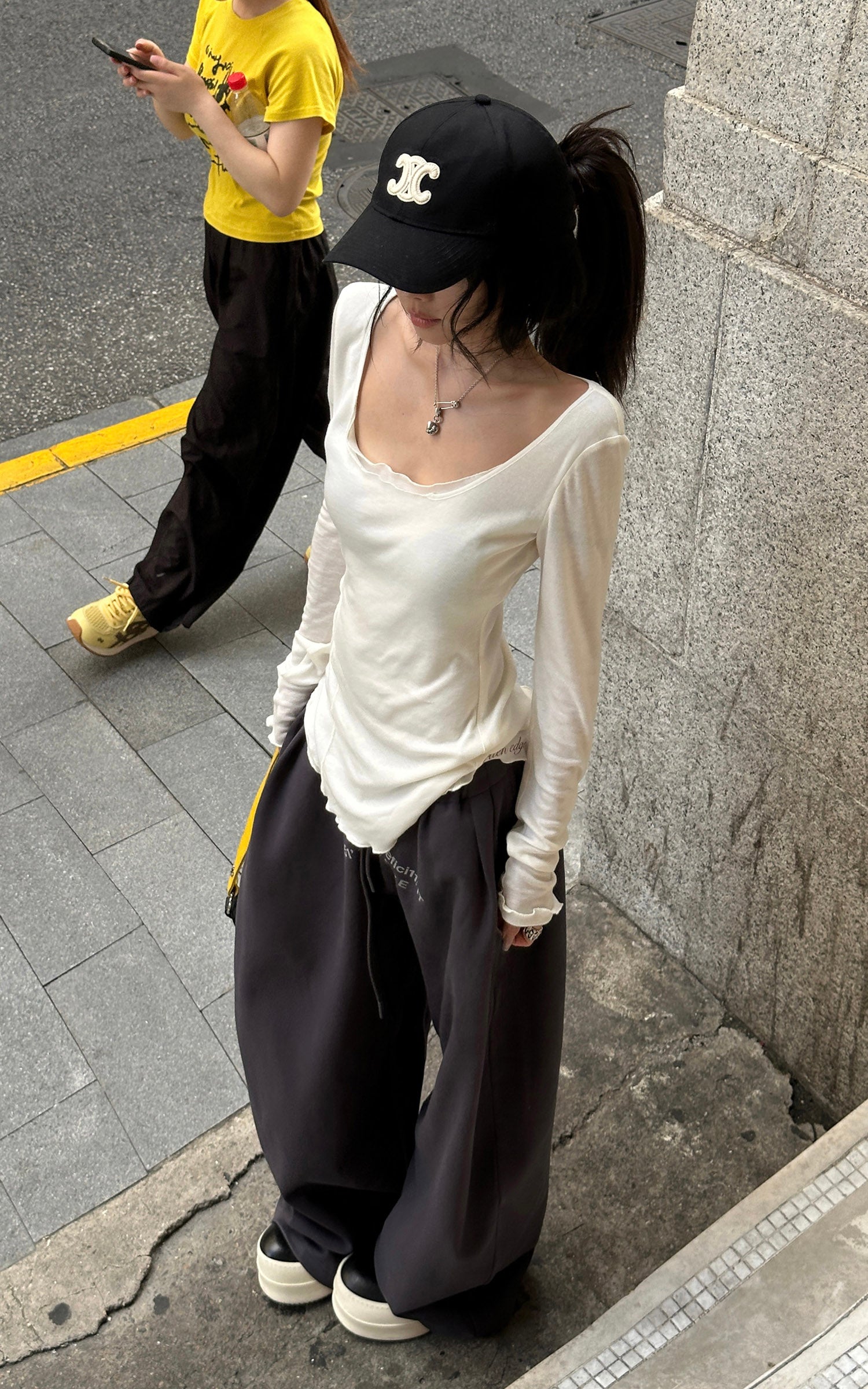 WARDEN EDGE Coordinate Print Relaxed Wide-Leg Pants