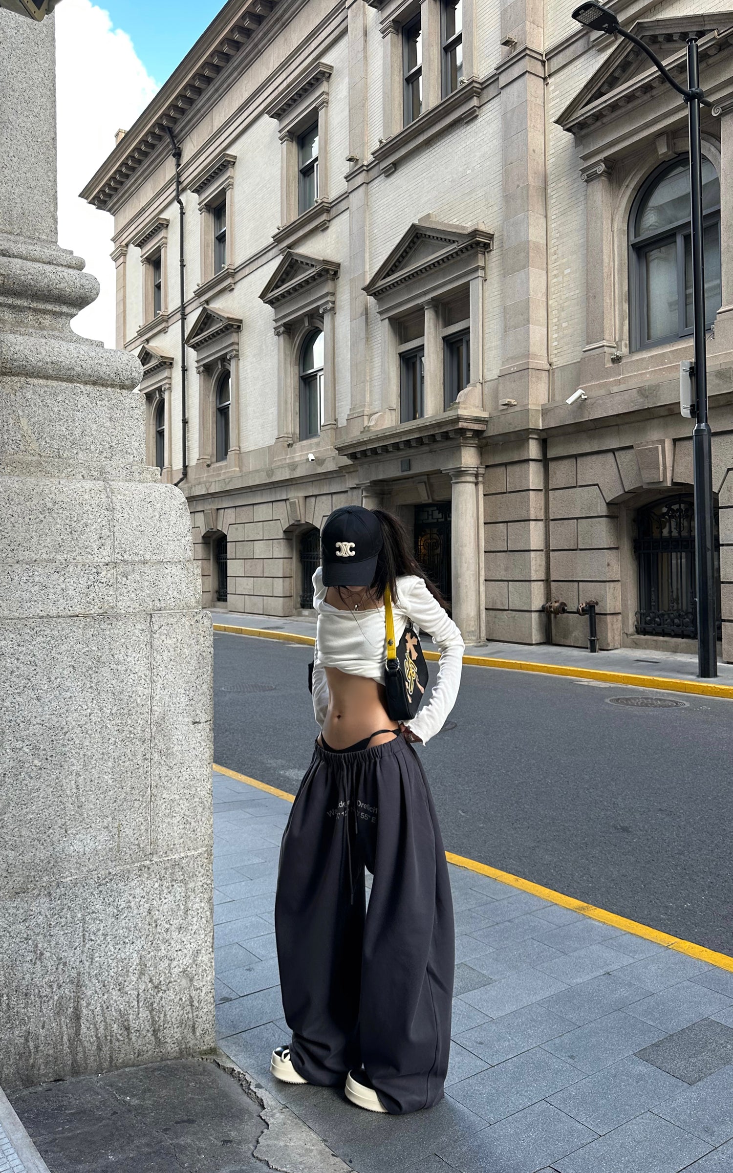 WARDEN EDGE Coordinate Print Relaxed Wide-Leg Pants