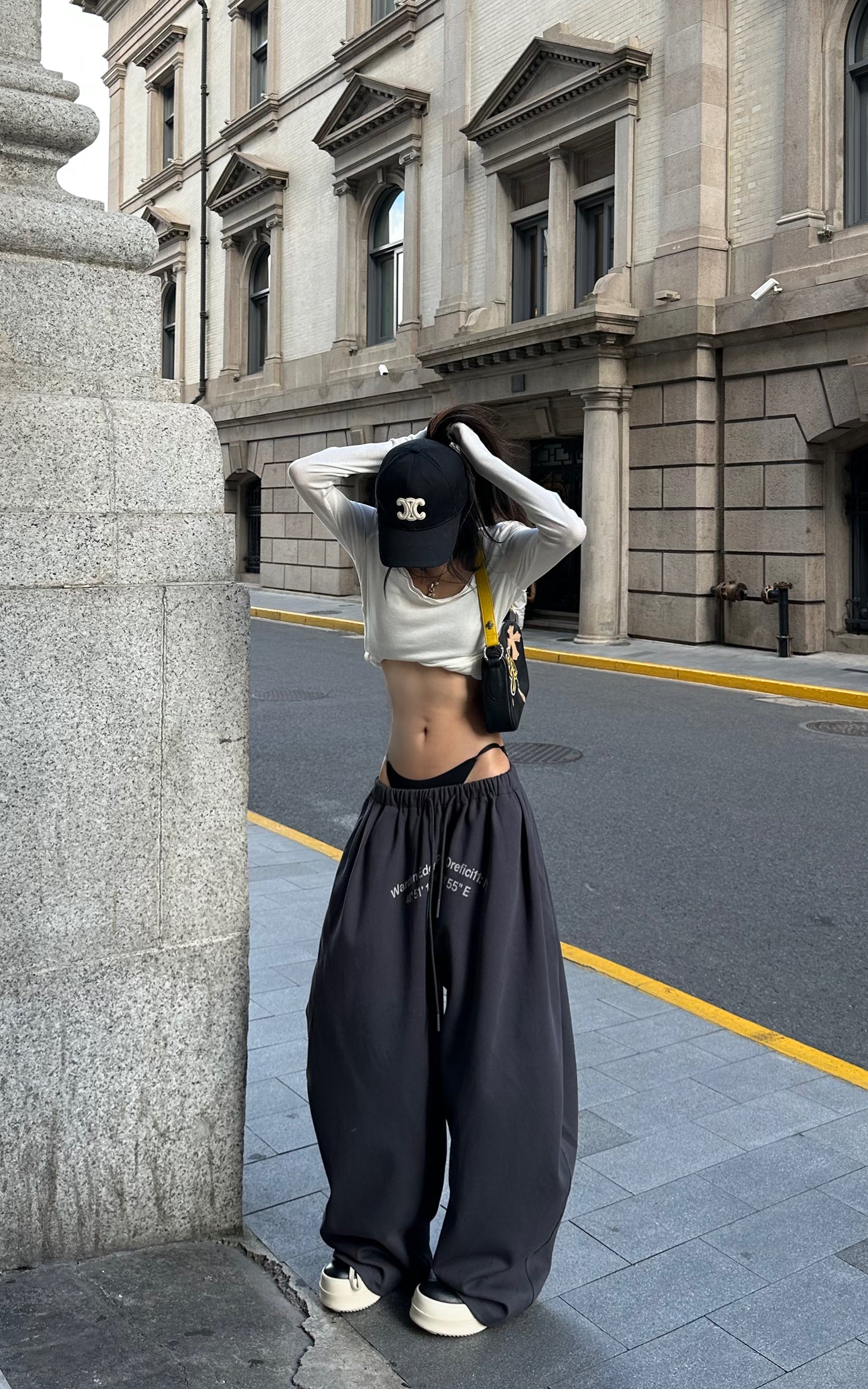 WARDEN EDGE Coordinate Print Relaxed Wide-Leg Pants