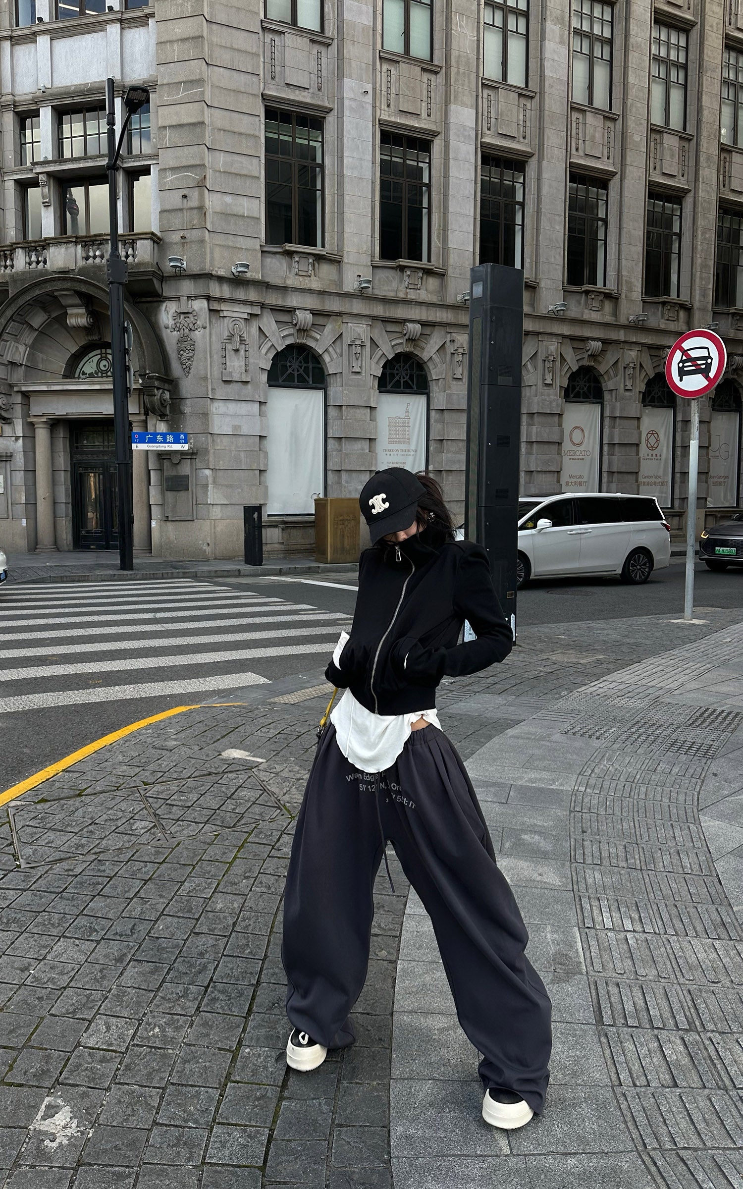 WARDEN EDGE Coordinate Print Relaxed Wide-Leg Pants