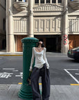 WARDEN EDGE Coordinate Print Relaxed Wide-Leg Pants