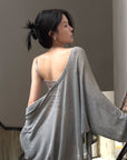 Hydrae Soft Sheer Knit Camisole & Low-Rise Floor-Length Column Skirt Two-Piece Set