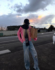 Rase le sol Pantalon en denim à jambes larges déstructuré