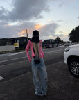Rase le sol Pantalon en denim à jambes larges déstructuré