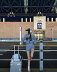 WARDEN EDGE W9 Intarsia Wool Knit Zip Hoodie & Shorts Set
