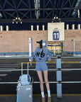 WARDEN EDGE W9 Intarsia Wool Knit Zip Hoodie & Shorts Set