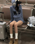 WARDEN EDGE W9 Intarsia Wool Knit Zip Hoodie & Shorts Set