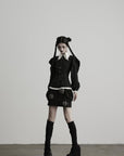 DOINDULGE Gothic Striped Panel Mini Skirt