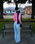 Rase le sol Pantalon en denim à jambes larges déstructuré