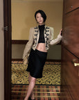 Hydrae Satin Low Rise A-Line Mini Skirt