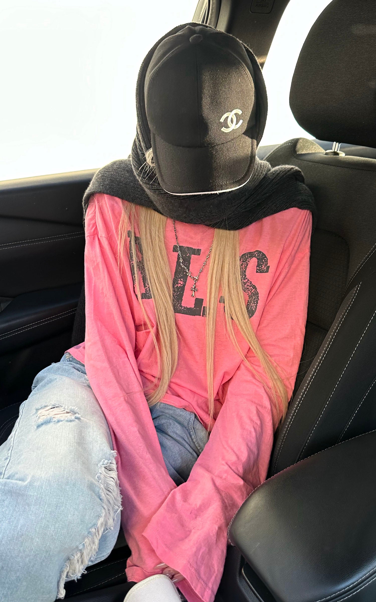 Rase le sol Distressed Logo Long Sleeve T-Shirt