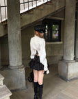 Rase le sol Ruched Ruffle Bubble Mini Skirt