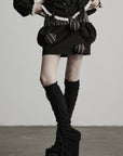 DOINDULGE Gothic Striped Panel Mini Skirt