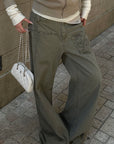 Rase le sol Pantalon large à motif léopard