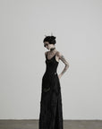 DOINDULGE Gothic Textured Knit Side Slit Camisole Top