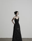 DOINDULGE Gothic Textured Knit Side Slit Camisole Top