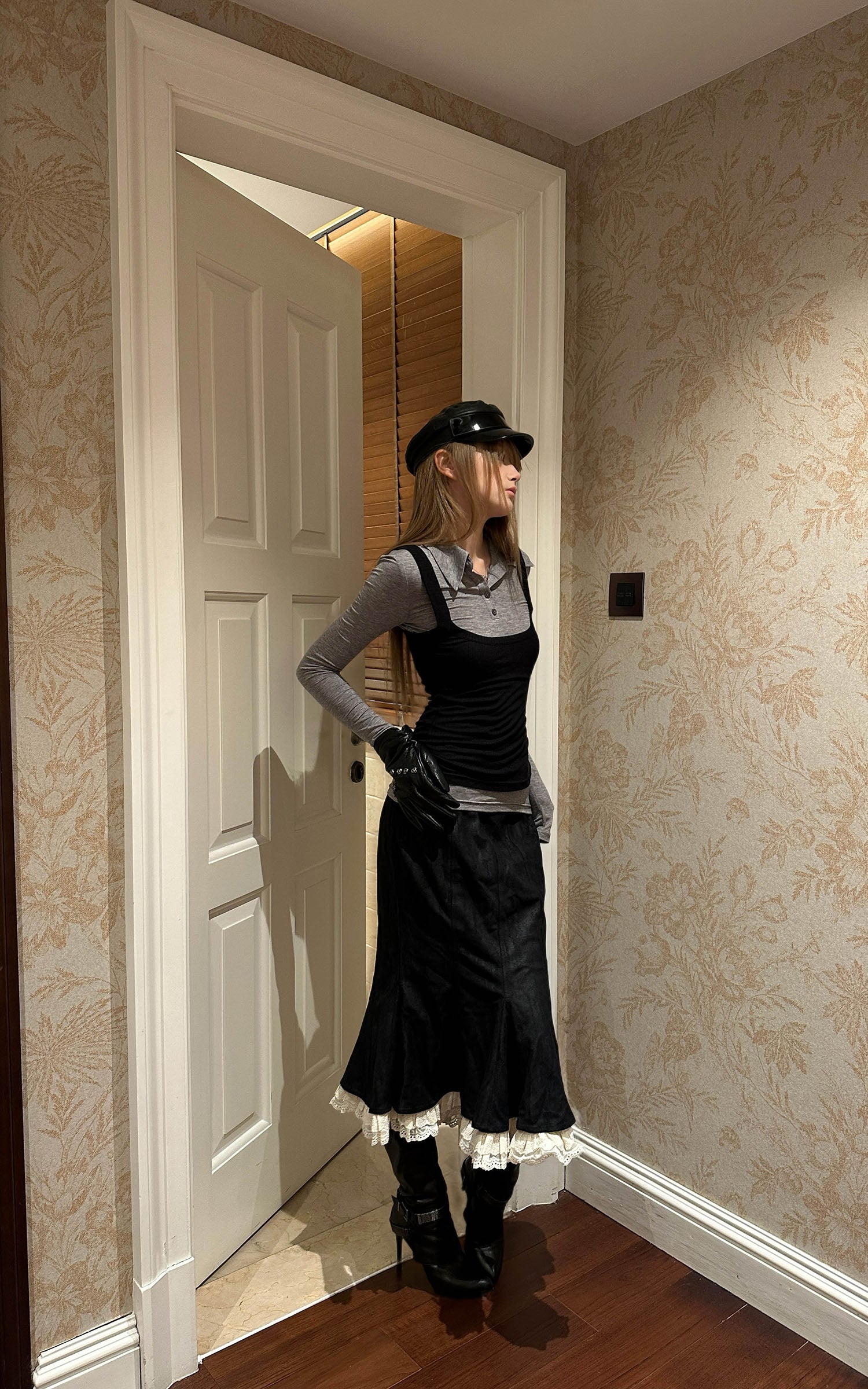 Rase le sol Lace-Trim Mermaid Skirt