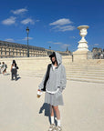 WARDEN EDGE Off-Duty Waffle Hoodie & Shorts Set