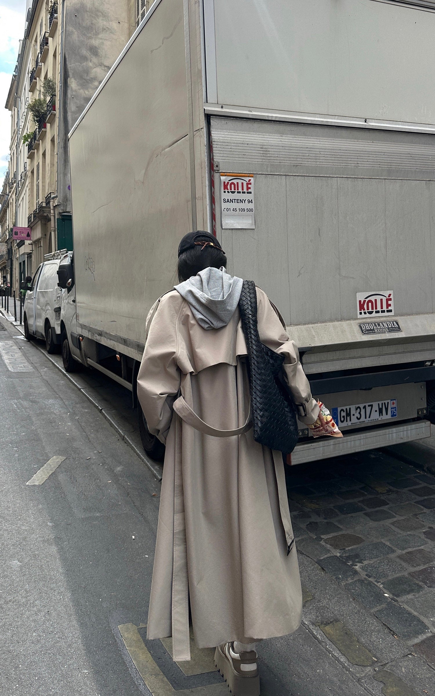 WARDEN EDGE Trench-coat ceinturé à rabat tempête oversize