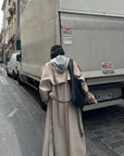 WARDEN EDGE Trench-coat ceinturé à rabat tempête oversize