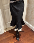Rase le sol Lace-Trim Mermaid Skirt