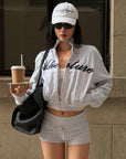ROVENTE Minimalist Lounge Mini Shorts with Adjustable Drawstring Waist and Relaxed Fit