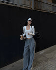 ROVENTE Layered Scoop Neck Tank & Cropped Sleeve Top Set