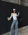 ROVENTE Layered Scoop Neck Tank & Cropped Sleeve Top Set