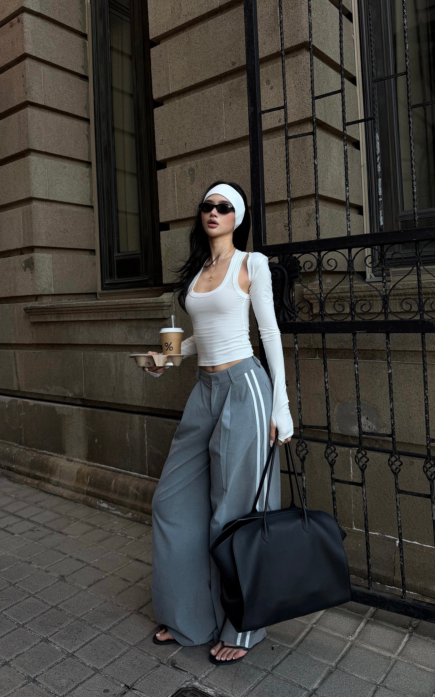 ROVENTE Layered Scoop Neck Tank &amp; Cropped Sleeve Top Set