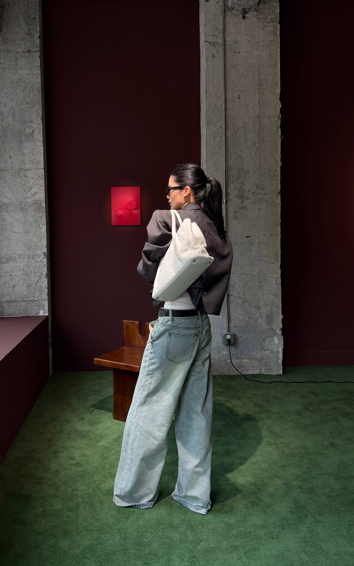 ROVENTE Sculpted Shoulder Cropped Blazer