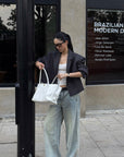 ROVENTE Sculpted Shoulder Cropped Blazer