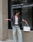 ROVENTE Sculpted Shoulder Cropped Blazer