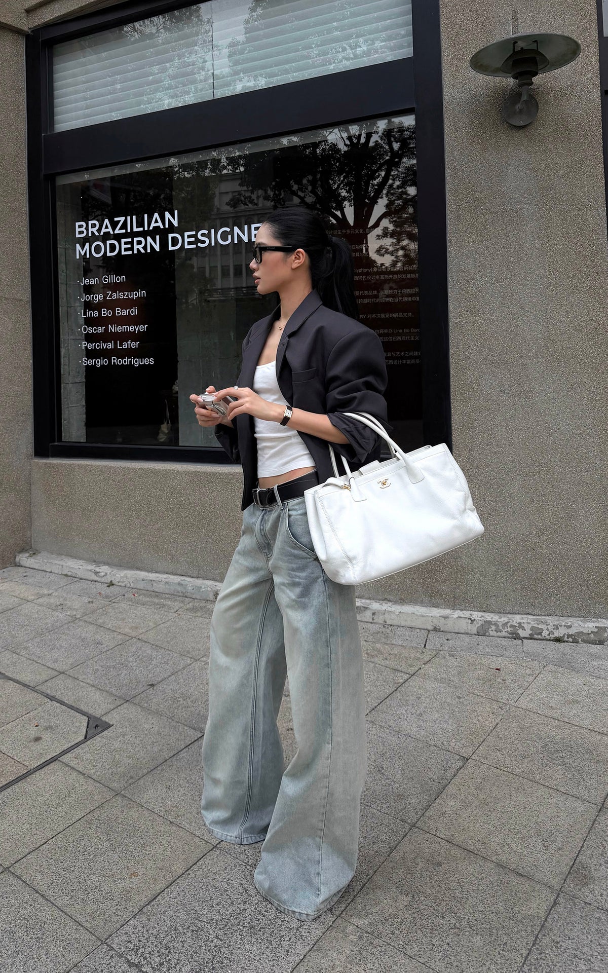 ROVENTE Sculpted Shoulder Cropped Blazer