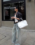 ROVENTE Sculpted Shoulder Cropped Blazer