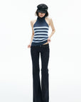 IAMXIAA Low-Rise Studded Flared Pants