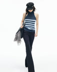 IAMXIAA Low-Rise Studded Flared Pants