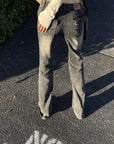 Rase le sol Distressed Low-Rise Flare Jeans