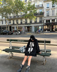 WARDEN EDGE Oversized Statement Graphic Drop-Shoulder Sweatshirt