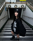WARDEN EDGE Oversized Statement Graphic Drop-Shoulder Sweatshirt
