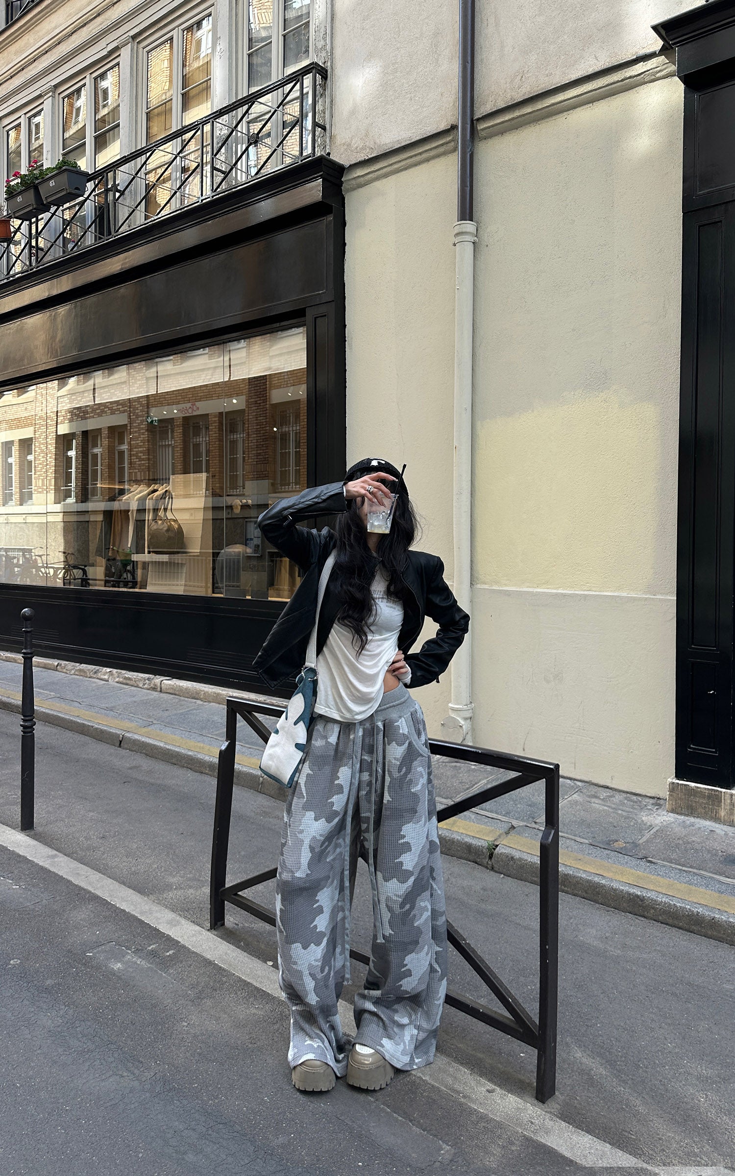 WARDEN EDGE Ghost Camo Wide-Leg Waffle Pants
