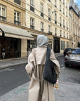 WARDEN EDGE Trench-coat ceinturé à rabat tempête oversize