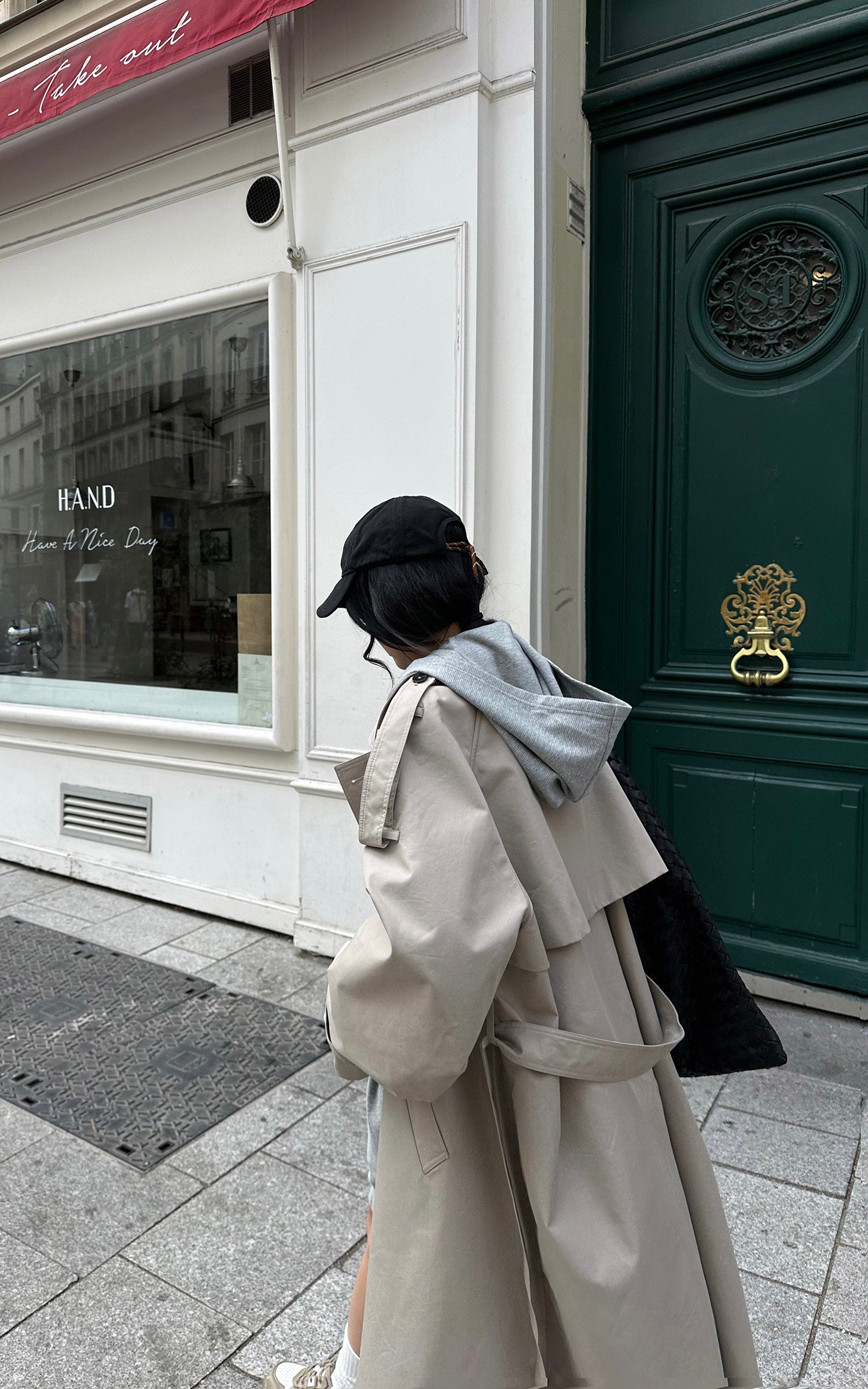 WARDEN EDGE Trench-coat ceinturé à rabat tempête oversize