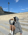 WARDEN EDGE Off-Duty Waffle Hoodie & Shorts Set