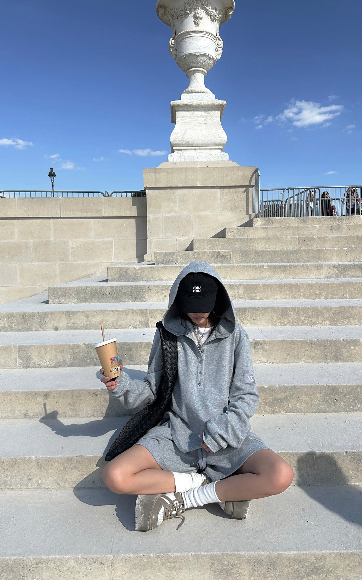 WARDEN EDGE Off-Duty Waffle Hoodie &amp; Shorts Set