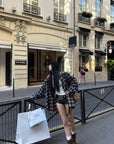 WARDEN EDGE Contrast Plaid Oversized Shirt